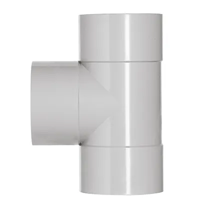 Te pluvial Martens 'G50' PVC gris clair 87° 50 x 50 mm