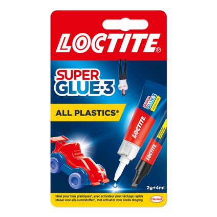 Colle instantanée Loctite Super Glue-3 All Plastics 2gr+4ml