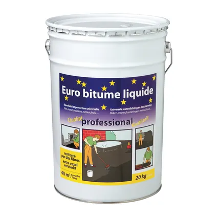 Enduit étanchéité Euro Bitume Liquide professsional 20kg