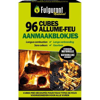 Cubes allume-feu Fulgurant écologique - 84 pièces