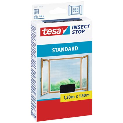 Moustiquaire pour fenêtre Tesa Insect Stop Standard noir 1,5x1,3m