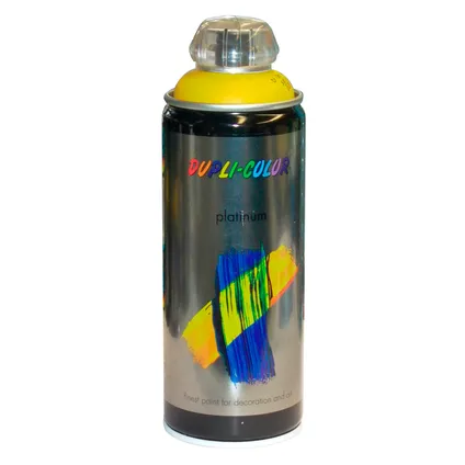 Peinture en Spray Dupli-Color Platinum jaune signalisation satiné 400 ml