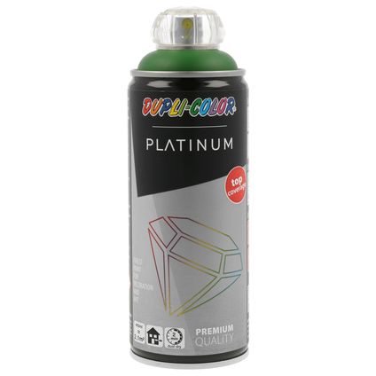Peinture spray Dupli-Color Platinum vert feuillage RAL6002 brillant 400ml