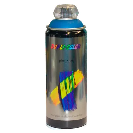 Peinture spray Dupli-Color Platinum bleu gentiane RAL5010 brillant 400ml
