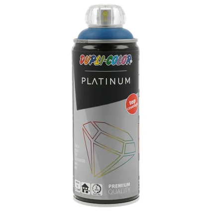 Peinture spray Dupli-Color Platinum bleu gentiane RAL5010 brillant 400ml 2