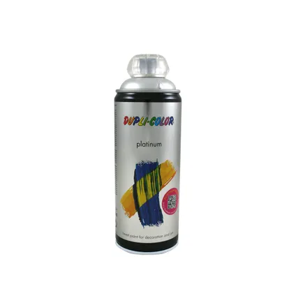 Peinture en Spray Dupli-Color Platinum aluminium blanc satiné 400 ml