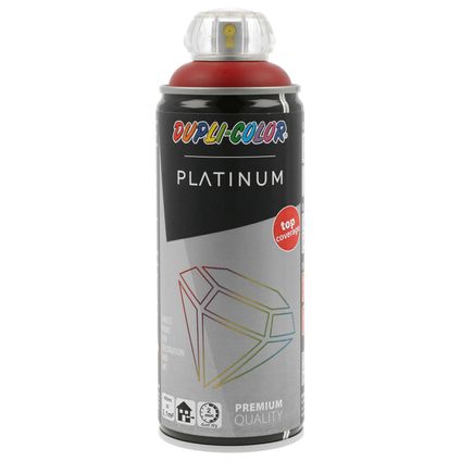 Peinture spray Dupli-Color Platinum rouge rubis RAL3003 brillant 400ml