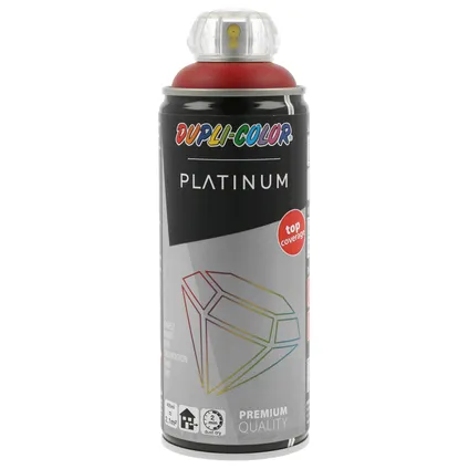 Peinture spray Dupli-Color Platinum rouge rubis RAL3003 brillant 400ml 2
