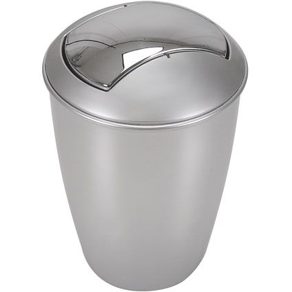 Spirella vuilnisbak 'Atlanta' kunststof silver 5 L