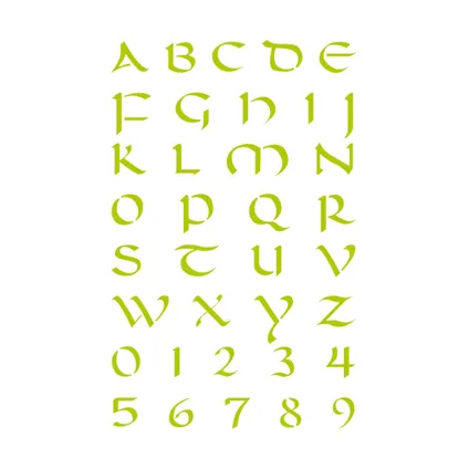 ID Stencil alfabet 161 20x30cm 3