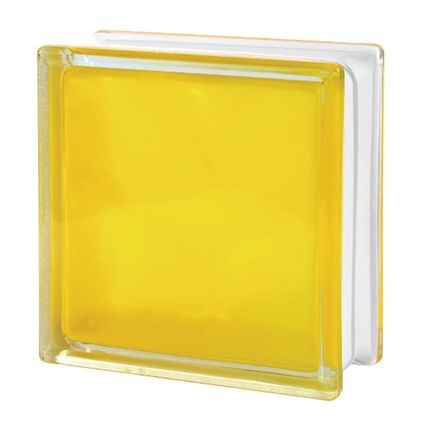 Brique de verre Verhaert jaune mat
