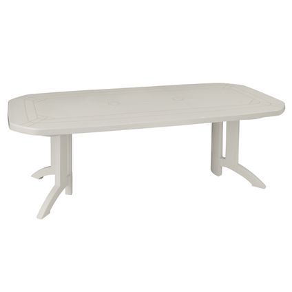 Table de jardin Grossfillex Vega PVC blanc 220x100cm
