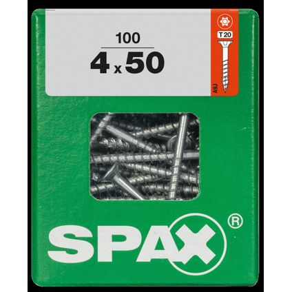 Spax schroef 'T-Star plus' staal geel 50 x 4 mm - 100 stuks