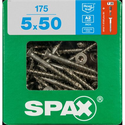 Vis Spax 'T-Star plus A2' inox 50 x 5 mm - 175 pcs