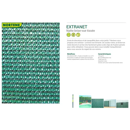 Brise-vue Nortene Extranet vert 1,5x10m 3