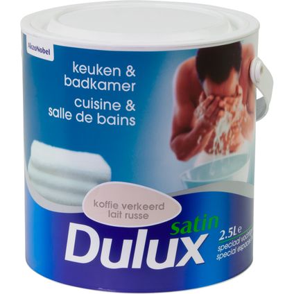 Dulux Keuken en Badkamer koffie verkeerd satijn 2,5L