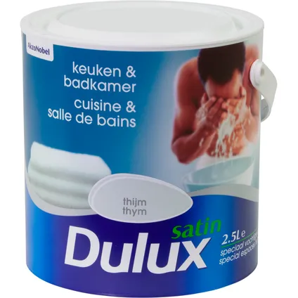 Dulux muurverf Keuken & Badkamer thijm satin 2,5L