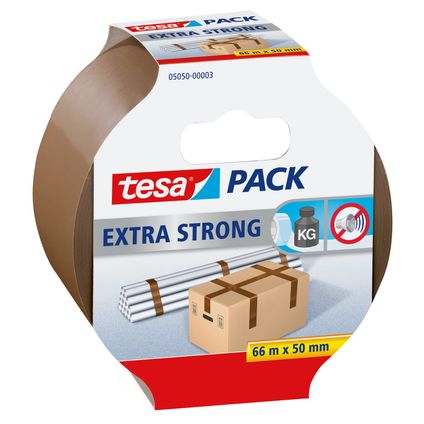 Tesa verpakkingstape Extra Strong PVC 66m x 50mm bruin