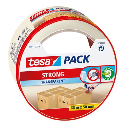Tesa verpakkingstape Pack Strong transparant PP 66mx50mm