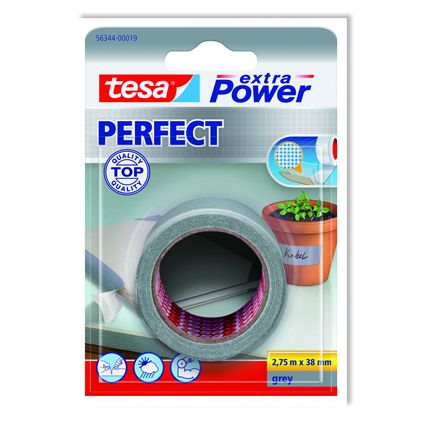 Tesa tape Extra Power 'Perfect' grijs 2,75 m x 38 mm