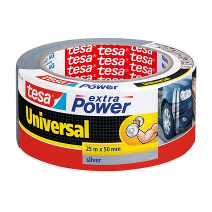 Ruban adhésif Extra Power Tesa 'Universal' gris 25 m x 50 mm