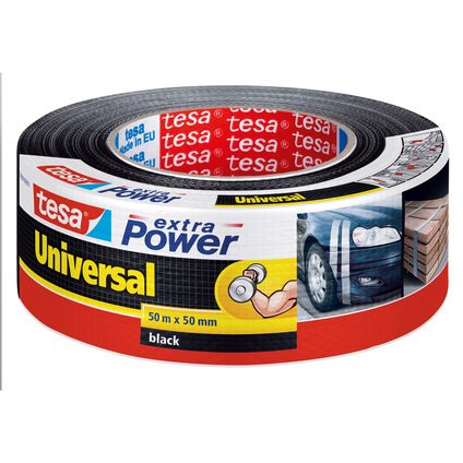 Tesa kleefband Extra Power 'Universal' zwart 50 m x 50 mm