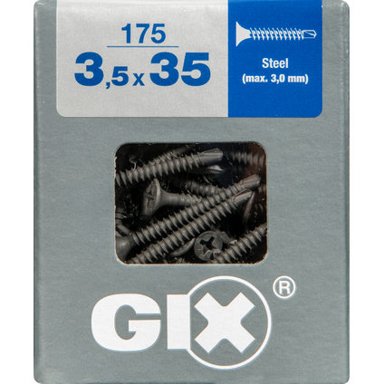Spax universeelschroef voor droge tussenwand GIX Type D 35x3,5mm 175 st