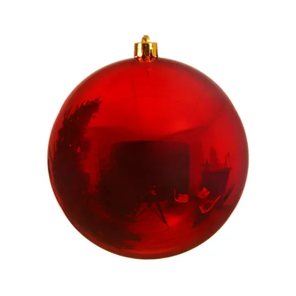Boule incassable Decoris rouge Noël 20cm