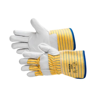 Busters handschoenen Industria Plus leder grijs/geel M10 2