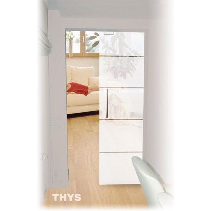 Porte coulissante en verre sécurit Thys 'Thytan Sliding' 1510 215x83cm