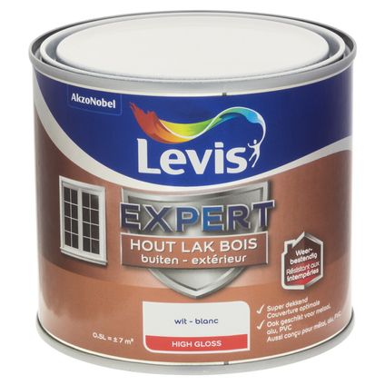 Levis Expert houtlak buiten zijdeglanzend wit 500ml