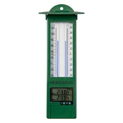 Nature thermometer muur ‘Kelvin 15’ groen