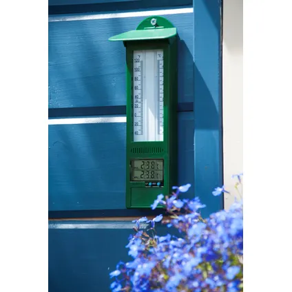 Nature thermometer Min-Max digitaal kunststof 9,5x2,5x24cm 3