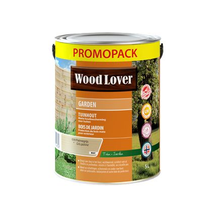 Wood Lover houtbescherming grijs patina 5L