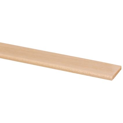 Couvre-joint - bois dur blanc (635) - non traité - 6x33mm - longueur 240cm