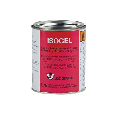 Luc De Vos speciale lijm voor het aanbrengen van Isofol 'Isogel' 750ml