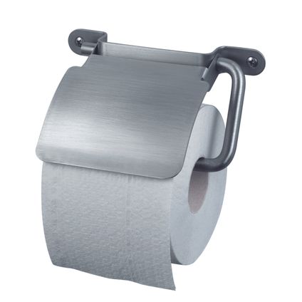 Porte-rouleau papier toilette Haceka Ixi avec couvercle acier inoxydable