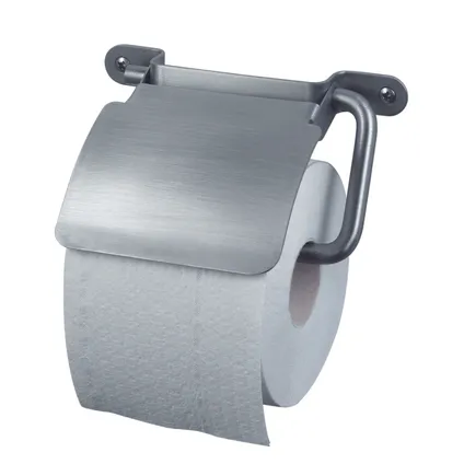 Haceka toiletrolhouder Ixi met klep geborsteld