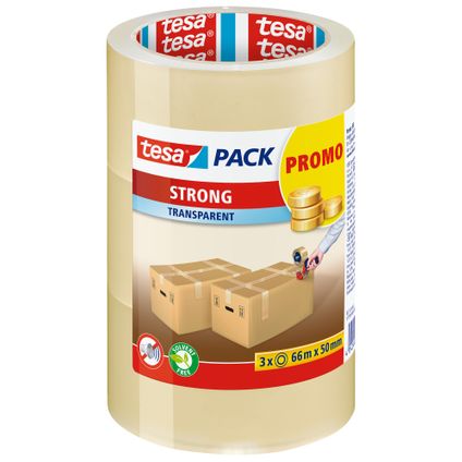 Tesa Pack verpakkingstape Strong transparant 3 stuks