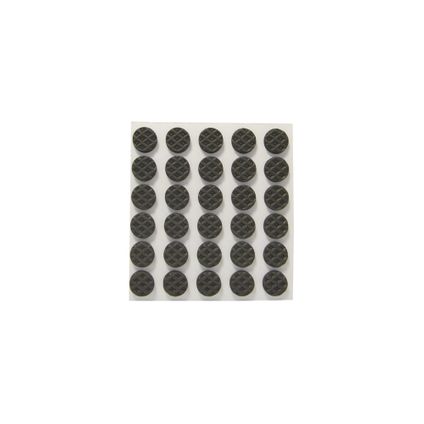 Sencys zelfklevende rubberen glijders anti-slip zwart 9mm 30st.