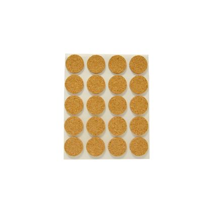 Sencys zelfklevende pastilles in kurk Ø 17 mm - 20 stuks