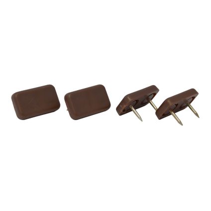 Patin PVC Sencys à clouer brun 30x18mm 4pcs