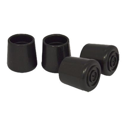 Sencys externe dop voor stoel-/tafelpoot rubber zwart 32mm 4st.
