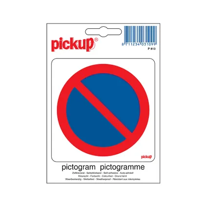 Pickup sticker Verboden te parkeren 10x10cm