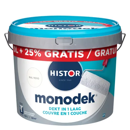 Histor Monodek muurverf RAL 9010 12,5L 2