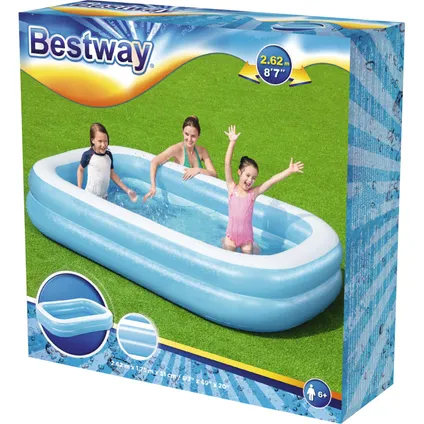 Bestway opblaasbaar familie zwembad 262 x 175 cm 6