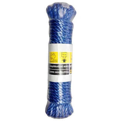 Corde polypropylène Sencys bleu 6mmx15m