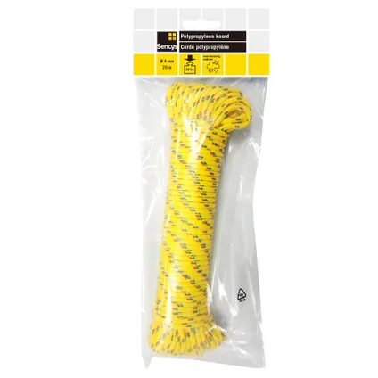 Corde polypropylène Sencys jaune 4mmx20m