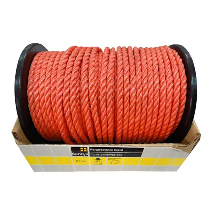 Corde polypropylène torsadé Sencys orange 8mm 1m