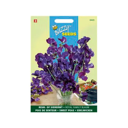 Buzzy seeds zaden reuk- of siererwt royal family blauw